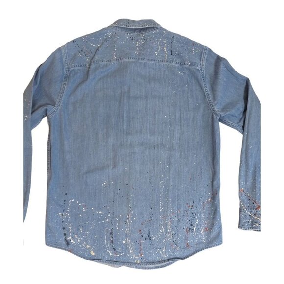 Abercrombie & Fitch Mens Blue Denim Button Down Shirt - Picture 3 of 3